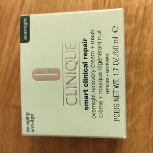 Clinique smart clinical repair overnight recovery cream +mask retail$80 new